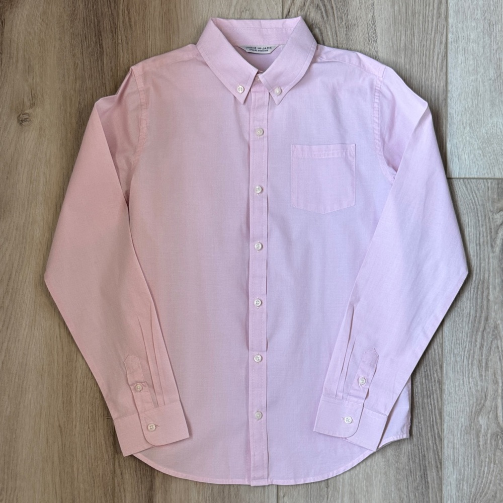 Janie and Jack Light Pink Casual Button-Down Shirt